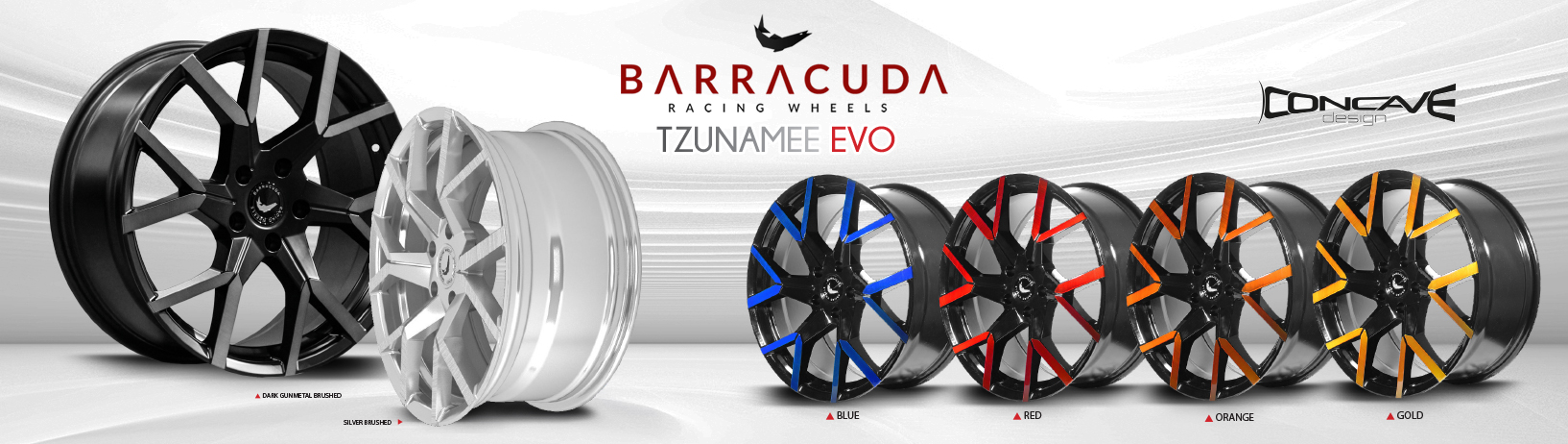 Barracuda Tzunamee EVO Felgen silber gebürstet für den Seat Ibiza 6J 18  Zoll - Barracuda Wheels / Alufelgen