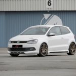 VW Polo with 8×18 Barracuda Shoxx wheels and Rieger bodykit